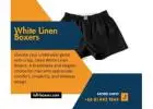 White Linen Boxers – Lightweight, Breathable & Classic Comfort