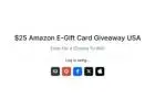 $25 Amazon E-Gift Card Drop — Enter for free in 60 Seconds! -IN