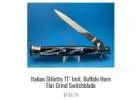 Find the 11” Frank Beltrame Italian Stiletto Switchblades that are handmade in Italy