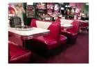 Find our largest selection of retro-styled Custom diner booths for restaurants