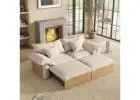 Love my new Japandi sectional! So comfy & functional - Must see!