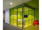 Premium Frameless Glass Partition Wall for Elegant Workspaces
