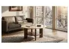 Round Faux Marble Coffee Table with 2-Tier Storage & Solid Wood Base | Mid-Century Modern