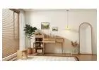 Modern Dressing Table Vanity Desk with Storage Cabinet, Drawers & Open Shelving